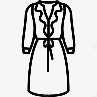 时尚的雪纺连衣裙图标图标