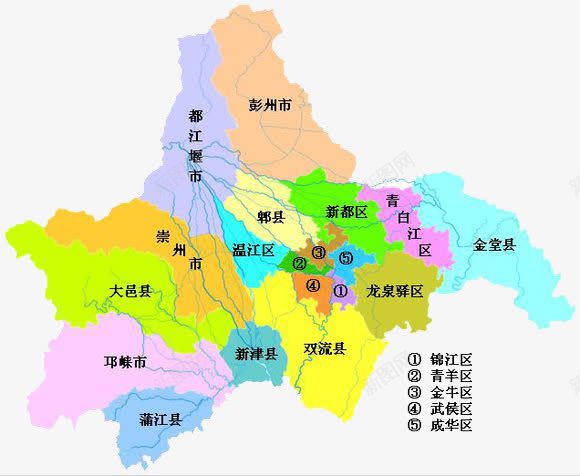 成都彩色地图png免抠素材_88icon https://88icon.com 交通 四川 地图 彩色 成都 领土