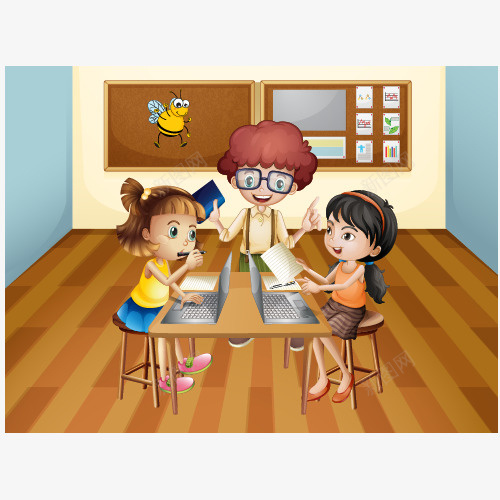 爱学习的卡通小学生矢量图ai免抠素材_88icon https://88icon.com 卡通 学习 小学生 探讨 矢量图