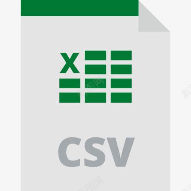 云盘文件CSV图标图标
