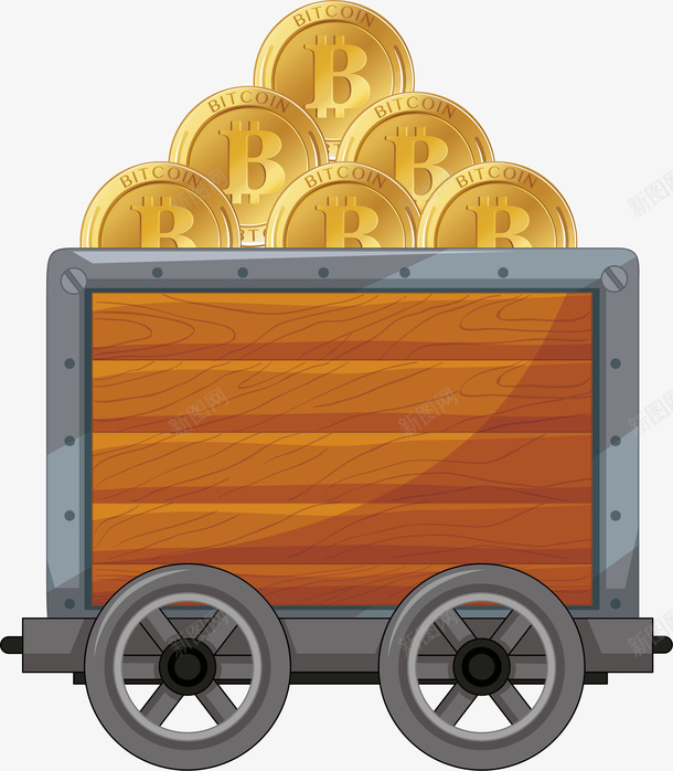 卡通动漫益智游戏金币车矢量图ai免抠素材_88icon https://88icon.com 动漫 卡通 挖金子 游戏 益智 矢量图 矿车 金币 金币车 金矿 金矿车