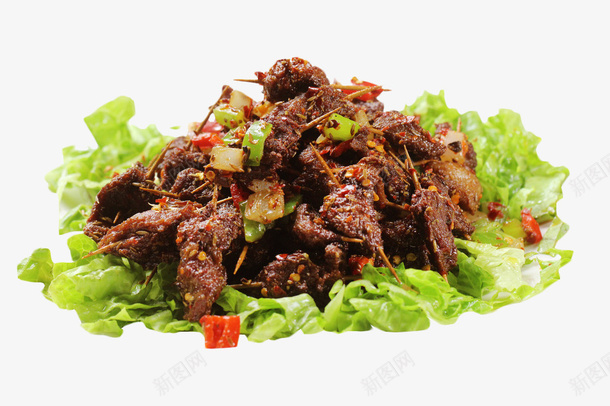 生菜牙签肉孜然牛肉png免抠素材_88icon https://88icon.com 孜然牛肉 炒牛肉 牙签肉 生菜 香辣 麻辣