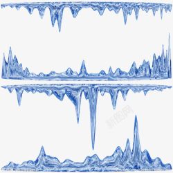 卡通冰柱手绘蓝色卡通冰柱高清图片