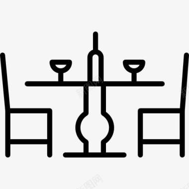 晚餐餐厅的桌上图标图标