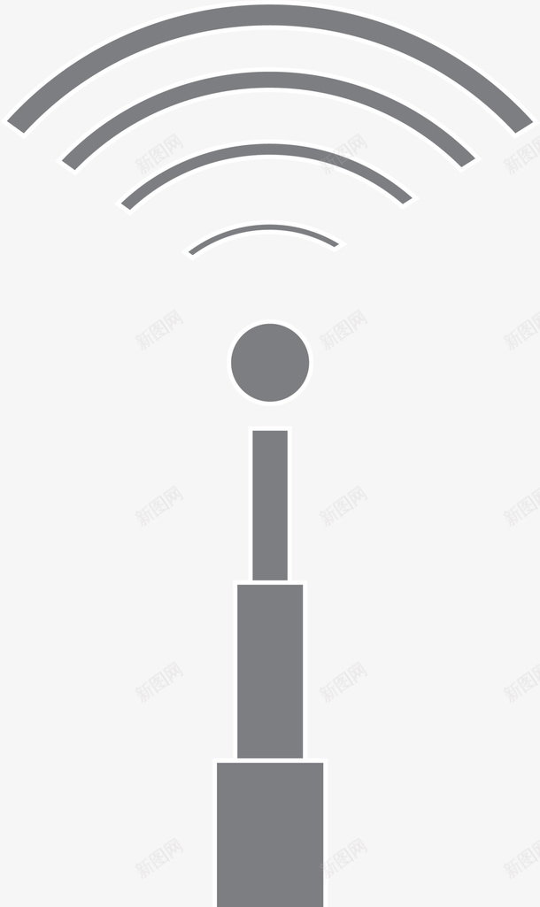 灰色扁平wifi信号png免抠素材_88icon https://88icon.com wifi 世界电信日 信号 无线网 移动网络 网络