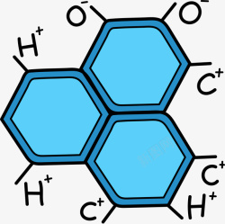 蓝色化学物理符号素材