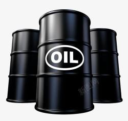 石油开采黑色油桶高清图片