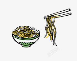 手绘中国传统食物矢量图素材