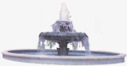 白色喷泉免抠平面图喷泉高清图片
