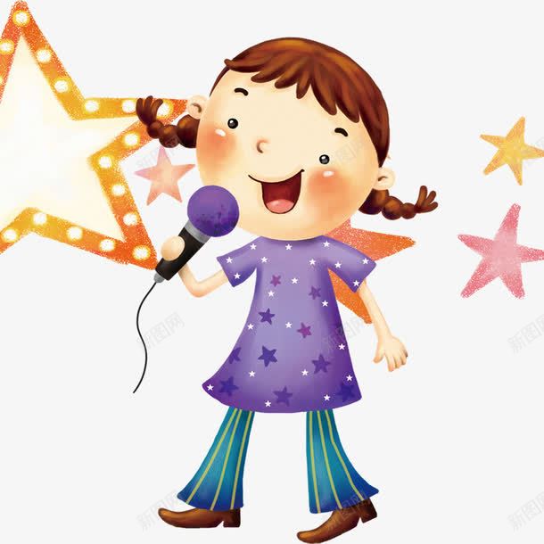 星星元素png免抠素材_88icon https://88icon.com png 主持人 元素 卡通 司仪 小小主持人插画 星星 金话筒主持人