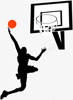 矢量球类运动球框灌篮NBA球员高清图片