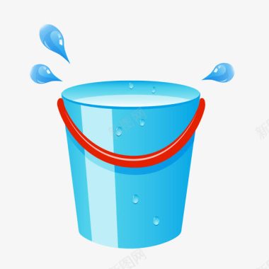 泡泡素材水桶清洁图标图标
