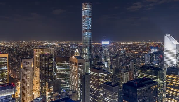 纽约星空高楼城市背景