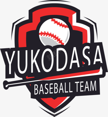 体育logo手绘棒球徽章装饰图案矢量图图标图标