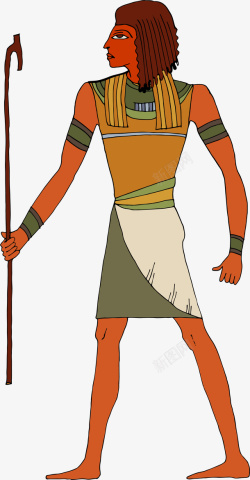古代埃及面具卡通人物古埃及人矢量图高清图片