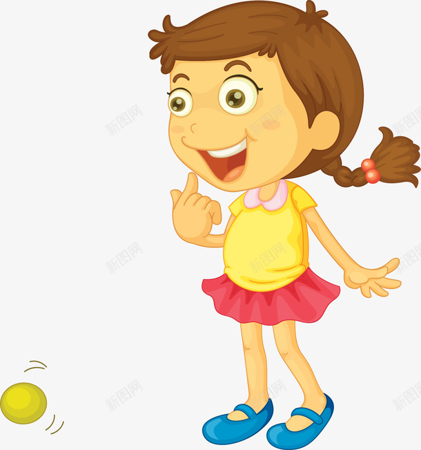 吃惊的可爱小女孩png免抠素材_88icon https://88icon.com 可爱小女孩 吃惊的女孩 开心 指着自己 长发女孩 黄色棒球
