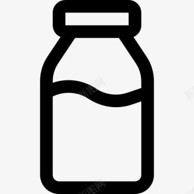 食品牛奶瓶图标图标