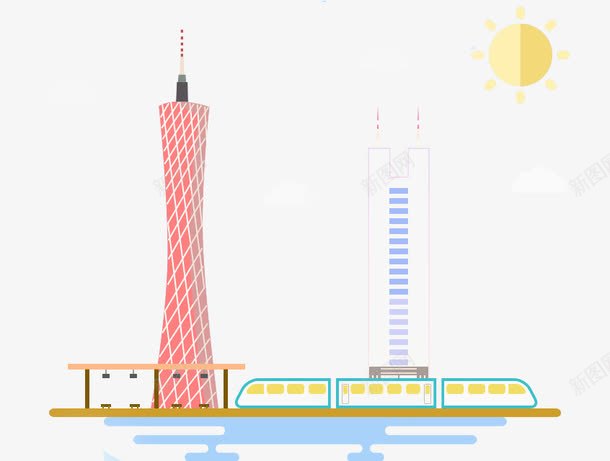 广州地标png免抠素材_88icon https://88icon.com 地标 小蛮腰 广州 广州地标