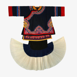 彝族少数民族特色女人服装展示免素材