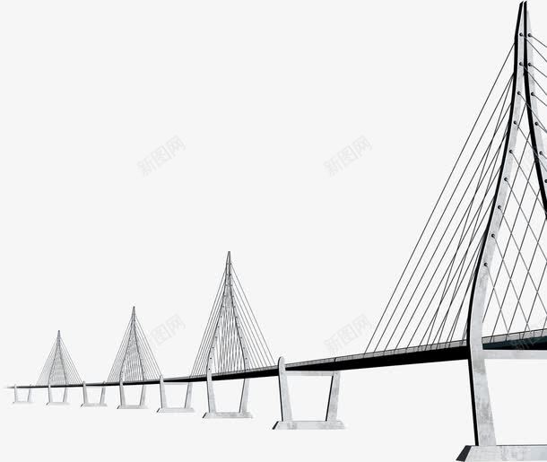 立体大桥png免抠素材_88icon https://88icon.com 交通 公路 桥梁 运输 铁桥
