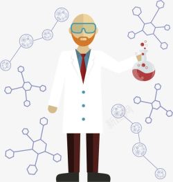 医学科学家白大褂科学家矢量图高清图片