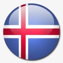 冰岛国旗国圆形世界旗图标图标