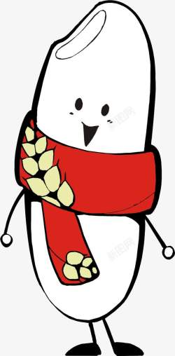 戴围巾的小雪人戴围巾的米粒高清图片