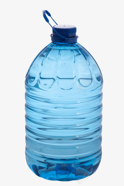 蓝色解渴带提手的一瓶饮料实物素材