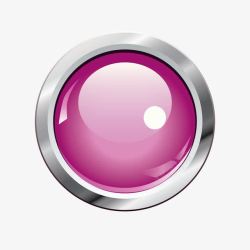 紫色反光美观水晶咨询按钮素材