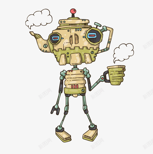 茶壶机器人png免抠素材_88icon https://88icon.com 人工智能 头像 机器人 机器人头像 机械 科学技术 科幻