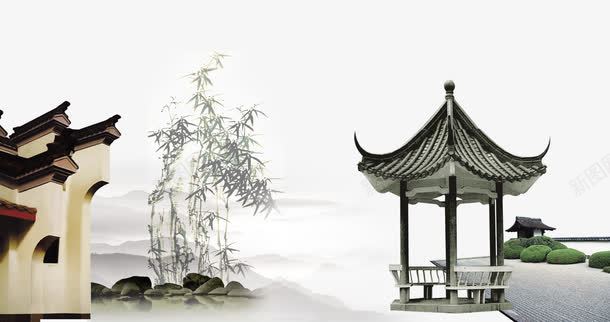 江南小镇png免抠素材_88icon https://88icon.com 中国风 水墨 江南小镇 江南水乡 透明