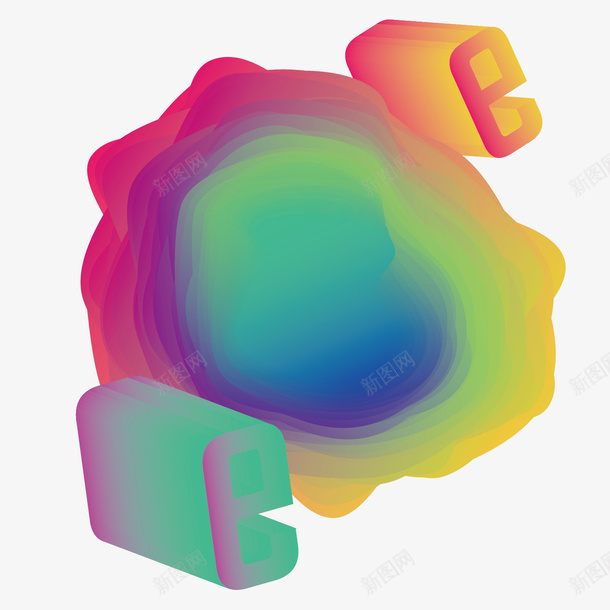 彩色流体抽象图矢量图ai免抠素材_88icon https://88icon.com 个性 前卫 彩色 抽象 时尚 渐变 立体 矢量图