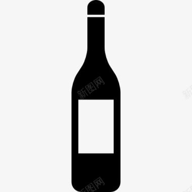 葡萄酒瓶和瓶塞意大利葡萄酒瓶图标图标