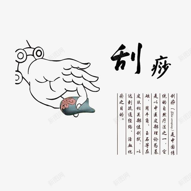 卡通拿着刮痧板的手和刮痧介绍素png免抠素材_88icon https://88icon.com 养身保健 刮痧介绍 卡通拿着刮痧板的手和刮痧介绍素材免费下载 手拿刮痧板 简笔手绘