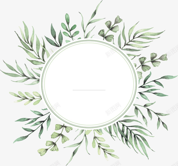 小清新树叶婚礼请帖矢量图ai免抠素材_88icon https://88icon.com 婚礼请帖 小清新 树叶边框 矢量png 绿色树叶 邀请函 矢量图