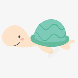 可爱海龟卡通可爱的乌龟动物矢量图高清图片