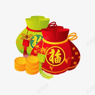 卡通淘宝福袋锦囊png免抠素材_88icon https://88icon.com 卡通 新年 淘宝 锦囊