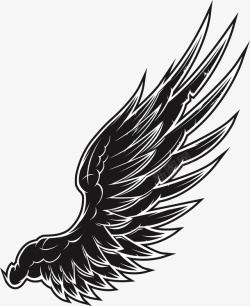 黑色羽翼黑色专属翅膀图标高清图片