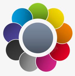 颜色搭配一组彩色调色板样式的并列组合关图标高清图片
