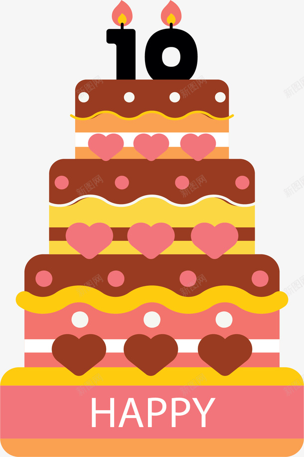 多层粉红生日蛋糕矢量图ai免抠素材_88icon https://88icon.com 10岁生日 多层蛋糕 生日蛋糕 矢量png 粉红蛋糕 蛋糕 矢量图
