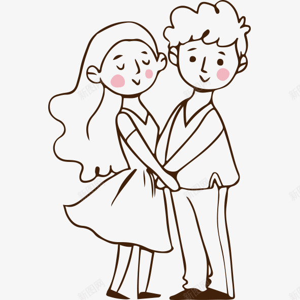 手绘可爱插图手拉手的黑白线稿情png免抠素材_88icon https://88icon.com 人物插图 动漫人情侣填色图 可爱插图 情侣 手拉手 手绘 手绘可爱插图手拉手的黑白线稿情侣免费下载 线稿 黑白