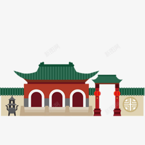 手绘墙门楼香炉png免抠素材_88icon https://88icon.com 古代牌楼 墙 手绘 门楼 香炉