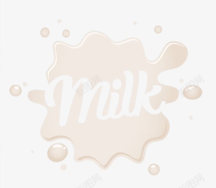 艺术字体牛奶标识图标图标