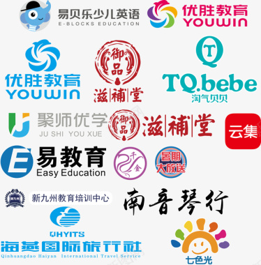 维E教育培训类logo图标图标