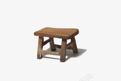 陈旧的木质小板凳素材