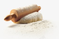 面粉擀面杖擀面团食物制作面团高清图片
