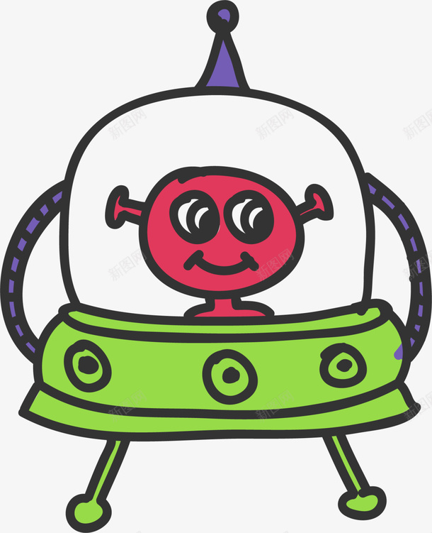 蓝色卡通外星人飞船png免抠素材_88icon https://88icon.com 4月12号 UFO 世界航天日 外星人 太空 宇宙 航空 飞船