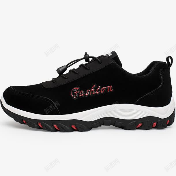 运动鞋球鞋透气黑色png免抠素材_88icon https://88icon.com 球鞋 球鞋海报 运动鞋 黑红 黑色