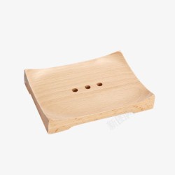 手工雕琢日本KEYUCA制造日式木质方形皂盒高清图片