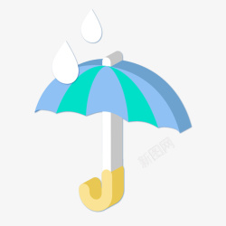 遮风挡雨一个打开的伞的图标矢量图高清图片